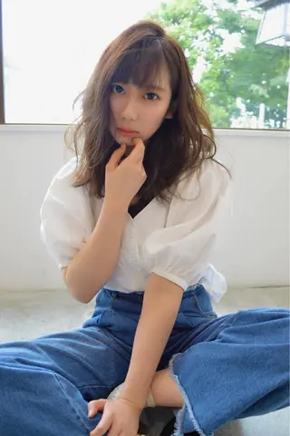 セミロング 植野/新宿 高田馬場のヘアスタイル