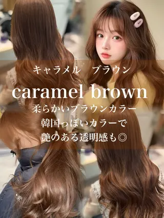 セミロング カラー 木屋元一/透明感 /前髪/レイヤーのヘアスタイル
