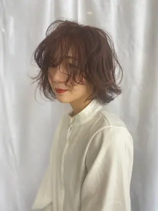 ミディアム カラー ノザキ リョウスケのヘアスタイル