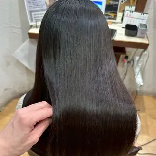 ロング カラー 縮毛矯正/ワンカラー モデル募集🫧羽夏のヘアスタイル