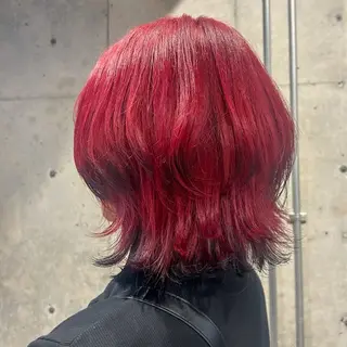 ミディアム カラー 🤡暖色ウルフ 🤡みさきのヘアスタイル