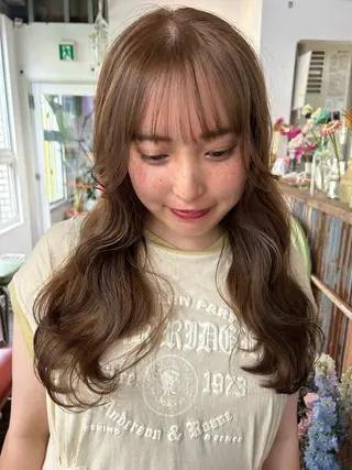ロング カラー maho/垢抜け カラーパーマのヘアスタイル