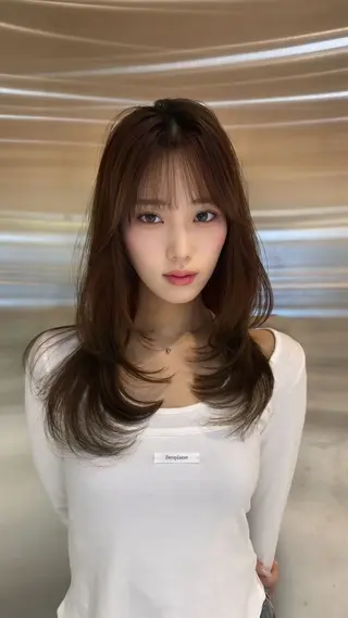 ミディアム 韓国トレンド💓‪ 阿部あんじゅのヘアスタイル