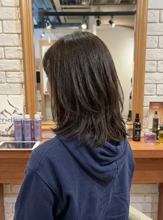 カラー ミディアム flencia 丸 和博|カットのヘアスタイル