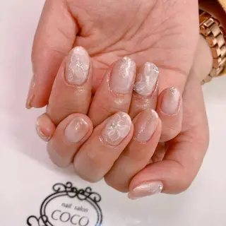 ロング カラー パーマ ヘアアレンジ メンズ キッズ ネイル マツエク・マツパ nail Berunaのネイルデザイン