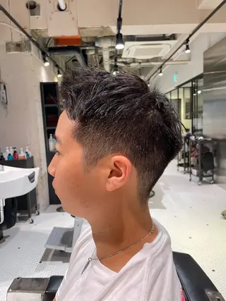 ショート メンズ 💈フェード× パーマ🔥松下💈のヘアスタイル