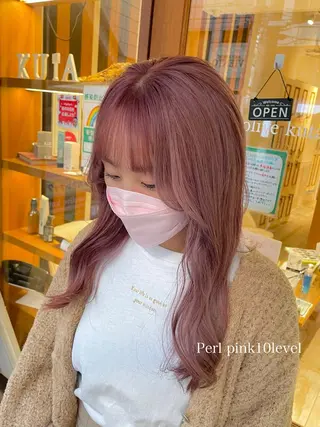 セミロング カラー 清水 ちひろ ✄トップスタイリストのヘアスタイル
