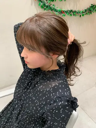 ミディアム カラー レイヤー専門家 ダブルカラー修のヘアスタイル