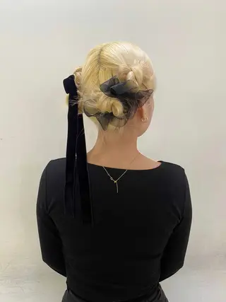 ミディアム ヘアアレンジ まつ毛パーマ/ ゆうかのマツエク・マツパデザイン