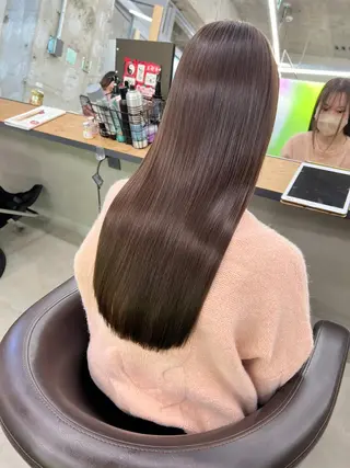 ロング ヘアアレンジ パーマ カラー 【ヘアケア特化型】 newi天王寺のヘアスタイル