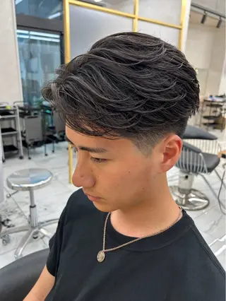 ミディアム パーマ メンズ tatsuya /フェザーパーマのヘアスタイル