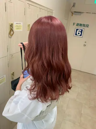ミディアム カラー 暖色/ブリーチカラー 🎀 M i k uのヘアスタイル