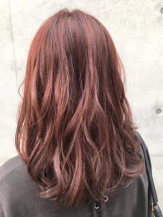 セミロング カラー ご新規様限定 透明感カラーKANAのヘアスタイル