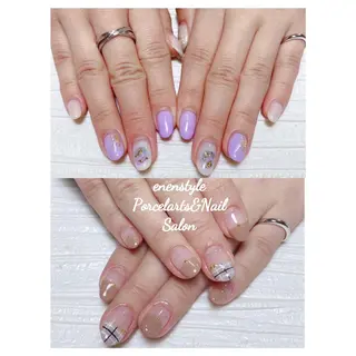 ミディアム ネイル 🐾enen style 🐾のネイルデザイン