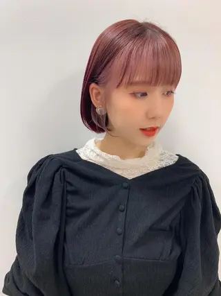 ミディアム カラー 暖色/ブリーチカラー 🎀 M i k uのヘアスタイル