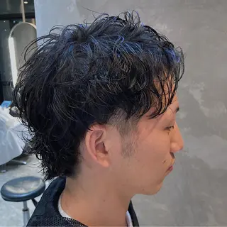 ショート パーマ メンズ 波巻きスパイラルパー マ/シャドウパーマ駿のヘアスタイル