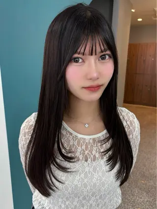 セミロング 透明感カラー Nau🎀のヘアスタイル