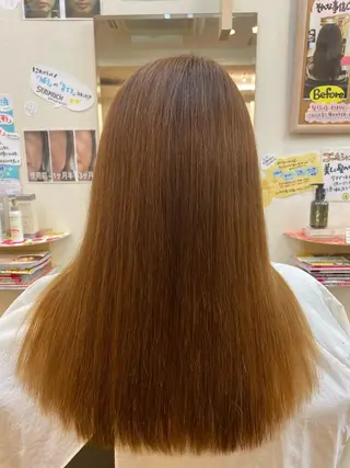 ロング 縮毛矯正モデル募集中 美容室HATSUのヘアスタイル