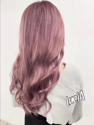 カラー ヘアアレンジ ロング エクステ7:30〜 LuciA\5900のヘアスタイル
