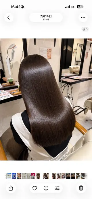 ロング 井上 浅朝のヘアスタイル