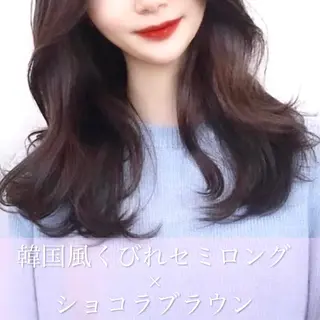 セミロング 韓国くびれレイヤー 🇰🇷はづきのヘアスタイル