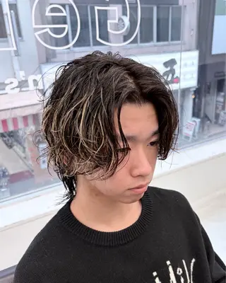 カラー パーマ メンズ 👑メンズ/パーマ/ 小島桐弥👑のヘアスタイル