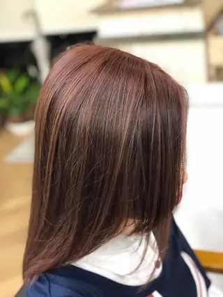 ミディアム カラー 髪質改善⭐️透明感 カラーノグチショウタのヘアスタイル