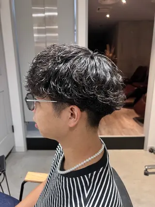 ミディアム パーマ メンズ メンズカットパーマ ✂️ JOYAのヘアスタイル