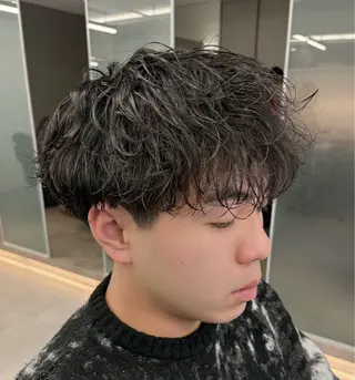 ミディアム パーマ メンズ 直毛救済パーマ/神奈 川/生田/木村のヘアスタイル