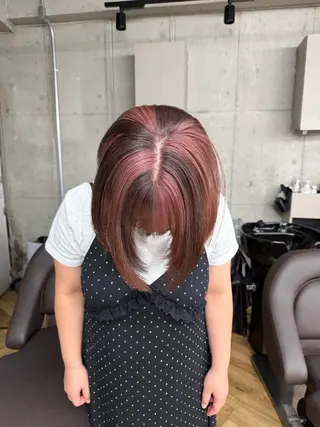 ミディアム 暖色/ブリーチ/デザ イン⭐️honokaのヘアスタイル