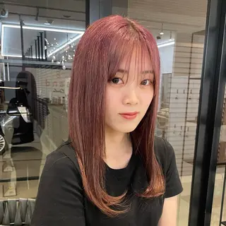 セミロング たしろ ともきのヘアスタイル
