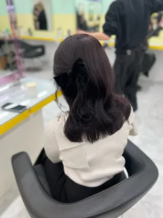 ロング カラー 🧸レイヤー× ベージュ🥯カホ🍯のヘアスタイル