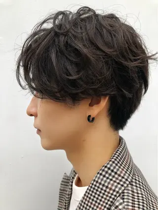 パーマ メンズ🍃ナチュラル 韓国風ヘアRENのヘアスタイル