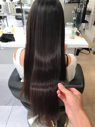 ロング カラー パーマ 髪質改善縮毛矯正,ブ リーチ縮毛矯正KEIのヘアスタイル