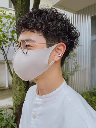 ショート パーマ メンズ メンズパーマ タカキリョウのヘアスタイル
