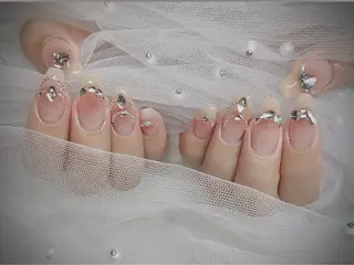ネイル I-nailロング /ワンホン/キラキラのネイルデザイン