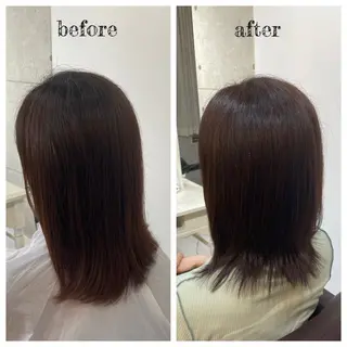ミディアム カラー PutiLuca 浅川のヘアスタイル