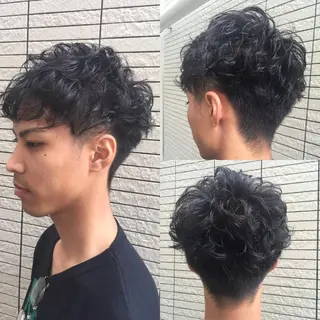 ショート パーマ メンズ Vir by browのヘアスタイル