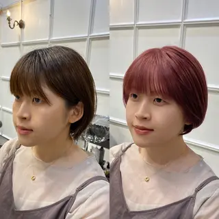 ショート カラー 透明感カラー🌿 グレージュ🐺陽介のヘアスタイル