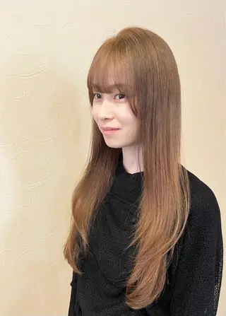 ロング 🎀OJIMA 🤍ピンクカラー🎀のヘアスタイル