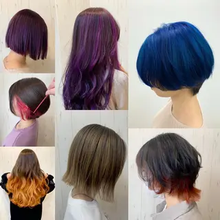 ミディアム ヘアカラー&縮毛矯正 STAR☆RIVERのヘアスタイル