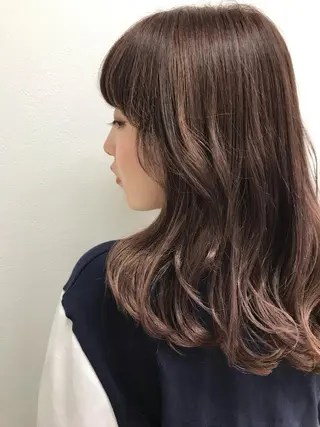 セミロング カラー 店長福島成美/髪質 改善縮毛矯正/カラーのヘアスタイル