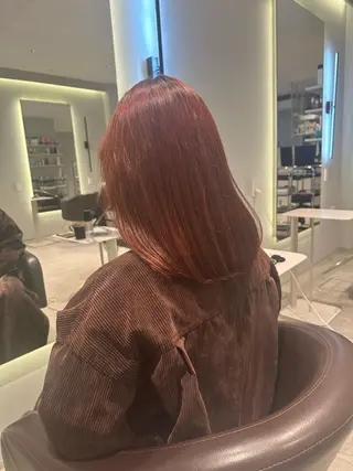 ミディアム カラー メンズ 髪質改善ストレート 中林優太のヘアスタイル