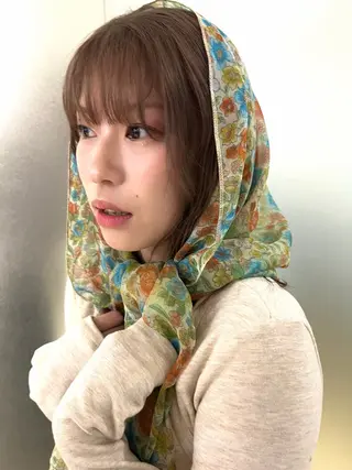 ミディアム カラー cana 札幌レイヤースタイルのヘアスタイル