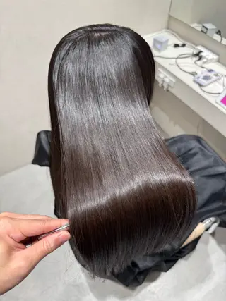 ロング パーマ 美髪矯正/縮毛矯正 ブリーチ矯正のヘアスタイル
