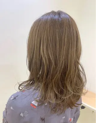 セミロング カラー 髪質改善縮毛矯正 💎TOMOのヘアスタイル