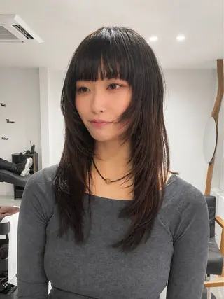 セミロング カラー 5/29当日予約可 似合わせレイヤー矢作のヘアスタイル