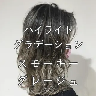 ミディアム カラー 髪質改善カラー韓国風 レイヤーtudaのヘアスタイル