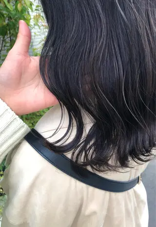 セミロング ✨色持ちの良い艶 カラー✨蟹江真世のヘアスタイル