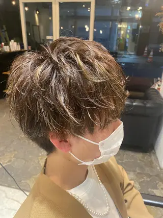 ショート メンズ バレイヤージュ職人 🔥代表YU-SHIのヘアスタイル